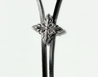 Nickel-Bolo-Krawatte, Gothic-Bolo-Krawatte, Rock-Bolo-Krawatte, Party-Bolo-Krawatte, Hochzeit für Männer Frauen Trauzeugen Bräutigam, Geschenk für Frauen Männer