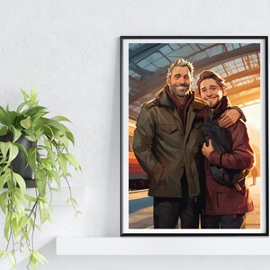 Father and Son Wall Art Decor, Digital Art Print, AI Generated, Wall ...