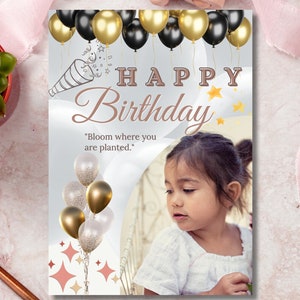 Minimal Happy birthday cards, Editable Birthday Card, Downloadable Birthday Card, Digital Birthday Card, party cards.