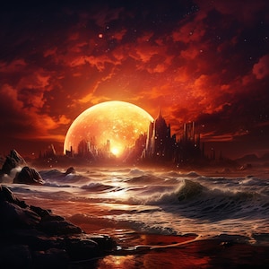 Decorazione d'arte da parete stampabile solare, stampa d'arte digitale, generato dall'intelligenza artificiale, arte da parete, quadrato, arte AI, download digitale, decorazioni per la casa, stampabile, arte AI,
