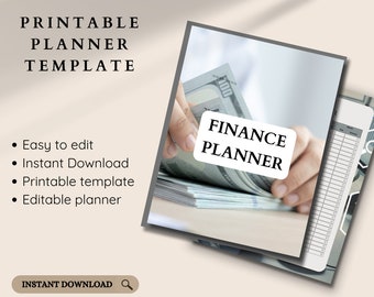 Finance Printable planner, Instant download, PDF,Finance planner, Finance printable, Savings Tracker Printable, Monthly Debt tracker