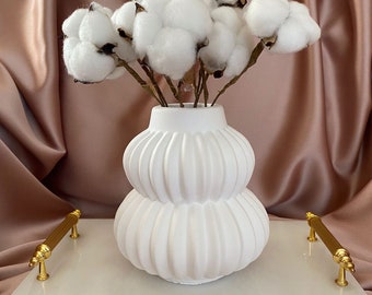 Vase for dried flowers , White scandinavian vase models , home decor , Unique Flower Vase , Handmade White Ceramic Vase , different