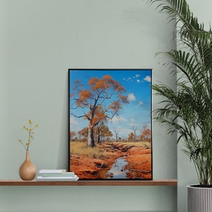 Australian Outback Print Watercolour Painting Australia Watercolour Outback Painting Wall Decor Australian Wall Art Digital Download Print