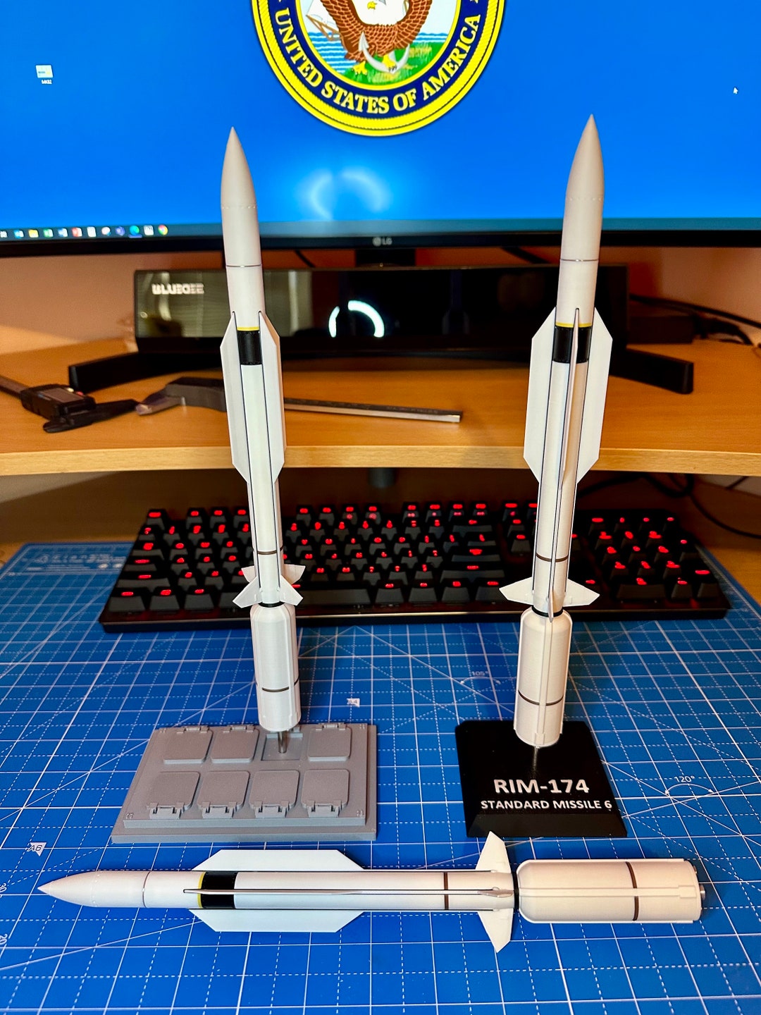 SM-6 スタンダードミサイル RIM-174 模型 Mk41VLS イージス艦 RIM-174スタンダードミサイル6（1:24） - Etsy 日本