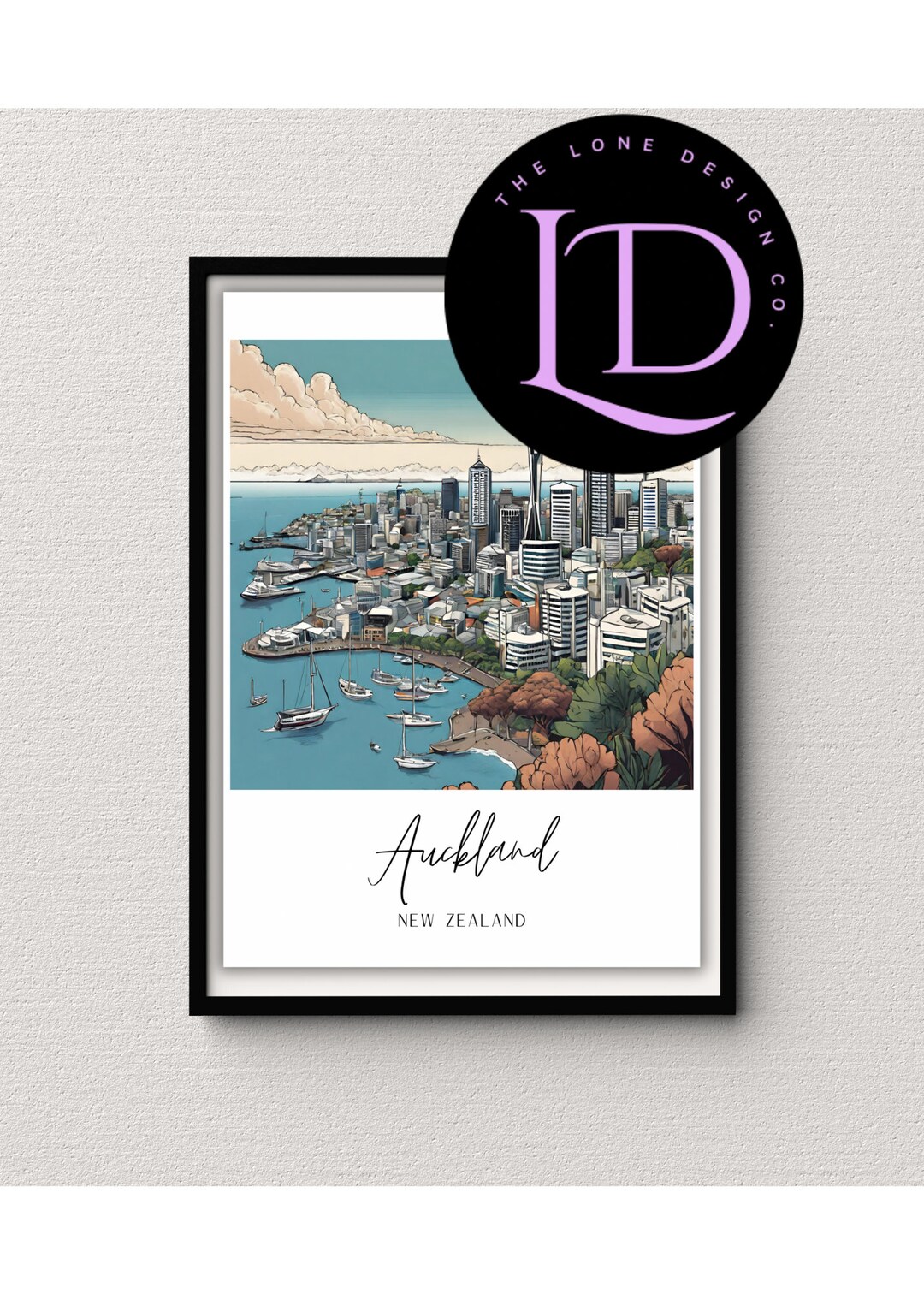 Auckland Wall Art, Auckland New Zealand, Digital Prints, Wall Art, A4