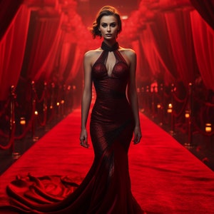 Red Carpet Digital Backdrop for Elegant and Charming Portrait Shots - #04 - Instant Download