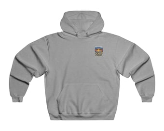 Sudadera con capucha RTTB Oceanside Skull Sunset / Tabla de surf con palmeras de playa