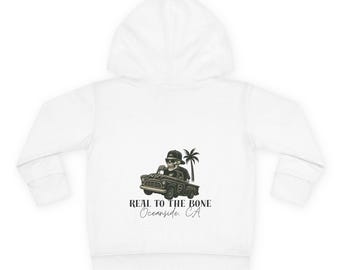 Vintage Hot Rod Skeleton Driver Toddler Hoodie