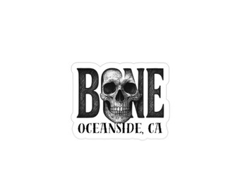 Bone Transparent Outdoor Stickers, Die-Cut, 1pc