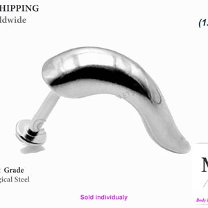 Labret claw, curved spike, talon, goatee. labret, lips, piercing, ear, medusa, monroe, snake, bites, body piercing jewelry,  free shipping