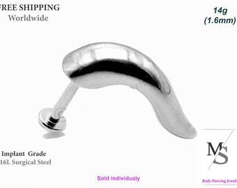 Labret claw, curved spike, talon, goatee. labret, lips, piercing, ear, medusa, monroe, snake, bites, body piercing jewelry,  free shipping