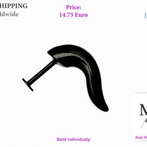 Labret claw, curved spike, talon, goatee. labret, lips, piercing, ear, medusa, monroe, snake, bites, body piercing jewelry,  free shipping