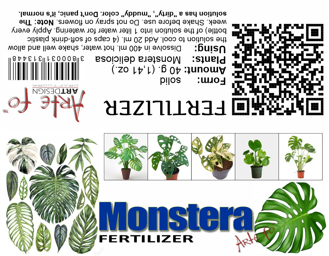 MONSTERA - Fertilizer - Dry Enough for 20 Liters - Fertiliser Dnger  Engrais Fertilizzante Fertilizante Dngemittel - Etsy