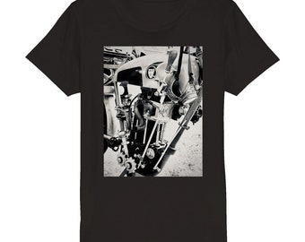 Vintage Motorcycle Engine - Organic Kids Crewneck T-shirt