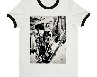 Vintage Motorcycle Engine Series  - Unisex Ringer T-shirt