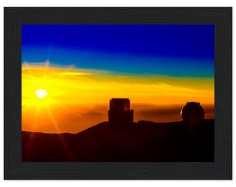 Sunset Above Mauna Kea - Premium Matte Paper Wooden Framed Poster