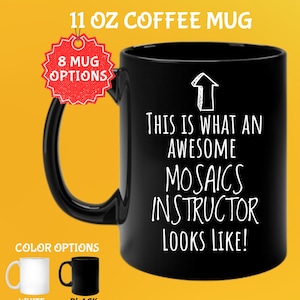 Gepersonaliseerde mok voor mozaïekinstructeur - Creatief cadeau voor mozaïekliefhebber