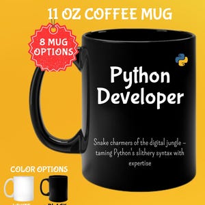 Python Coding Mug: Fuel Your Code with Caffeine - Ideal Gift for Python Developers & Programmers