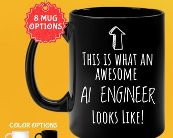AI Engineer Kaffeetasse: Künstliche Intelligenz, Datenwissenschaftler Geschenk