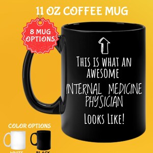 Cadeau pour médecin en médecine interne - Mug à café personnalisé