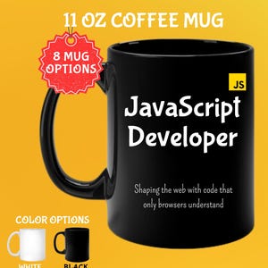 Taza de desarrollador de JavaScript: regalo divertido para programadores amantes del café