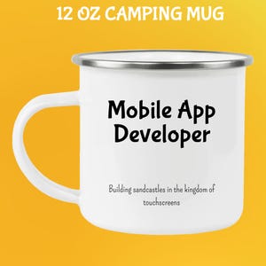 Tazza per sviluppatori Android: regalo per programmatori, umorismo informatico 12 Oz Camping Mug