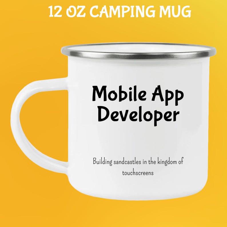 Tazza per sviluppatori Android: regalo per programmatori, umorismo informatico 12 Oz Camping Mug