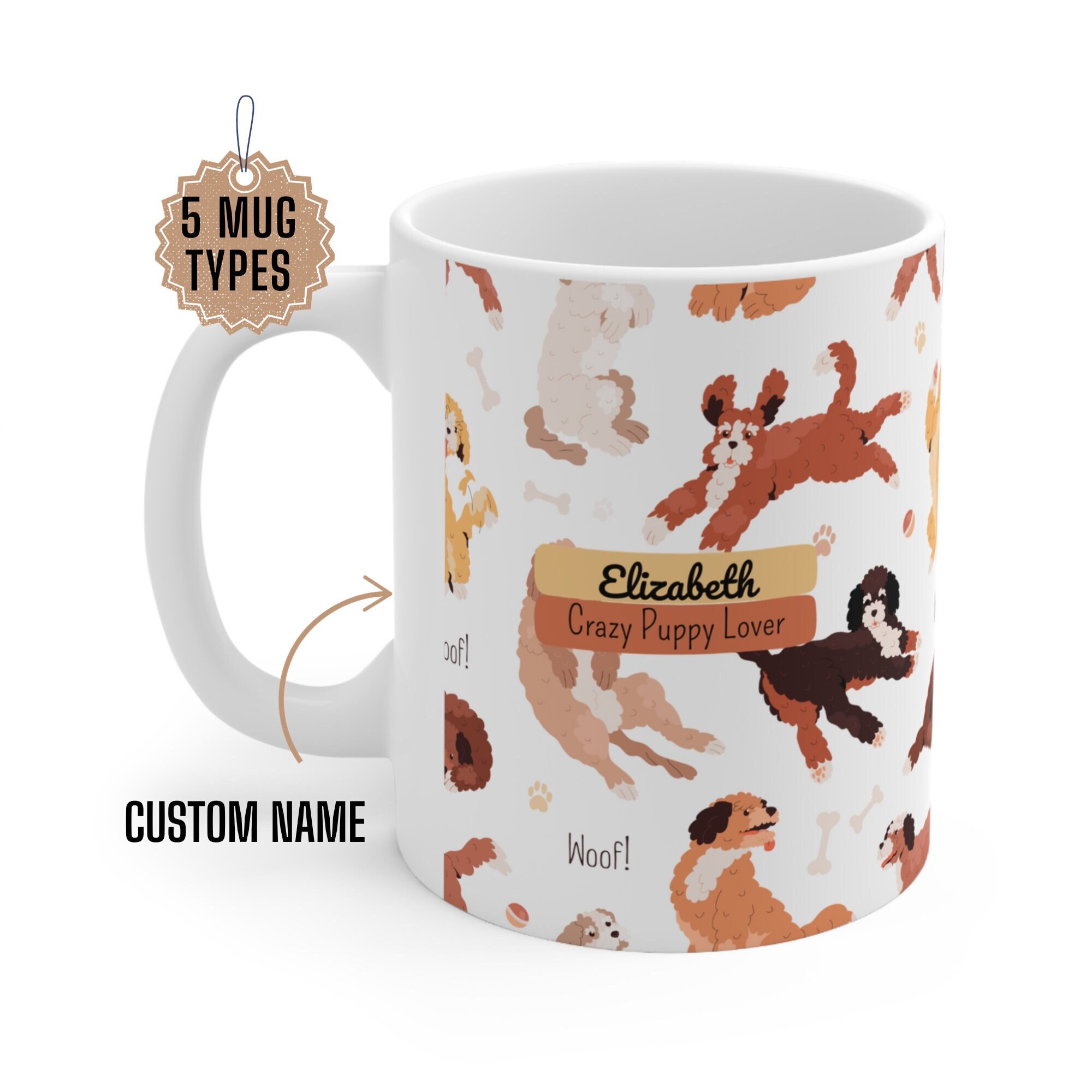 Personalized dog mug 5 dogs sale