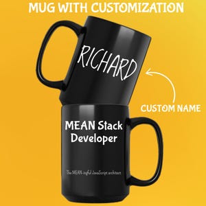 Personlig Mean Stack Developer-mugg: Datavetenskapspresent bild 7