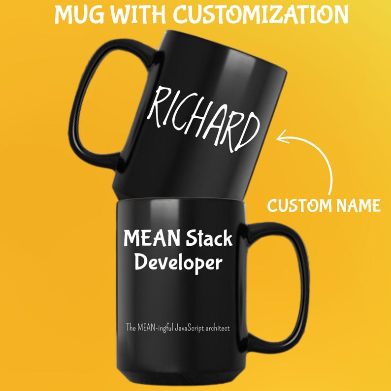 Personlig Mean Stack Developer-mugg: Datavetenskapspresent bild 7