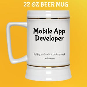 Tazza per sviluppatori Android: regalo per programmatori, umorismo informatico 22 Oz Beer Mug