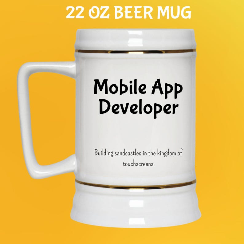 Tazza per sviluppatori Android: regalo per programmatori, umorismo informatico 22 Oz Beer Mug