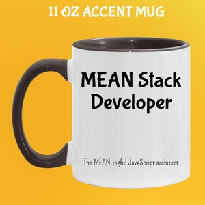 Personlig Mean Stack Developer-mugg: Datavetenskapspresent 11 Oz Black handle