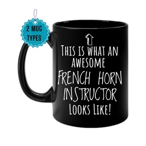 Vintage French Horn Instructor Mug - Music Lover Gift