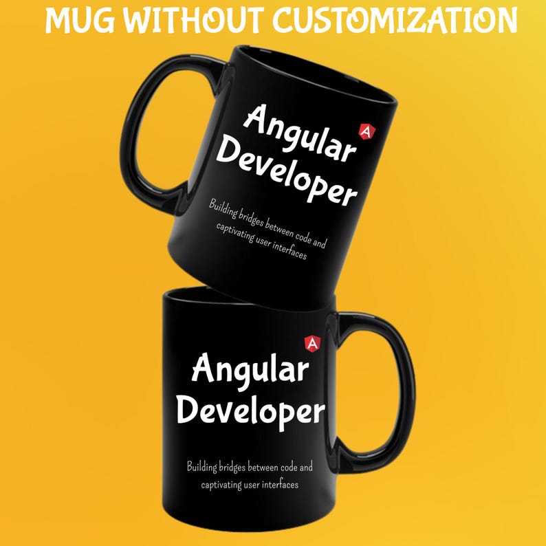 Caneca Angular Developer: Humor de programador, café e código imagem 8