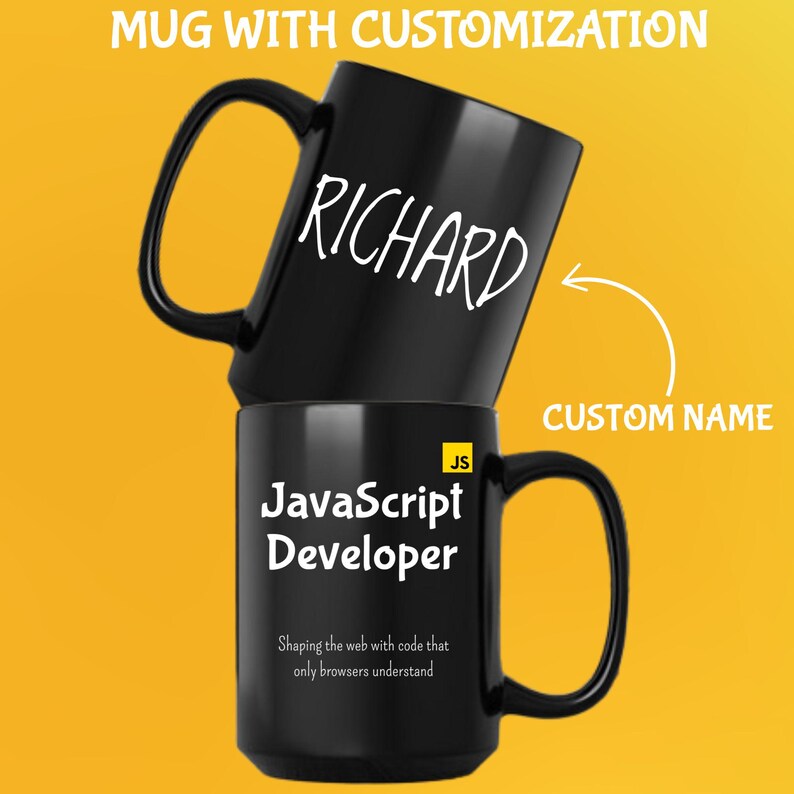 JavaScript-utvecklarmugg: Rolig programmerarepresent för kaffeälskare bild 7