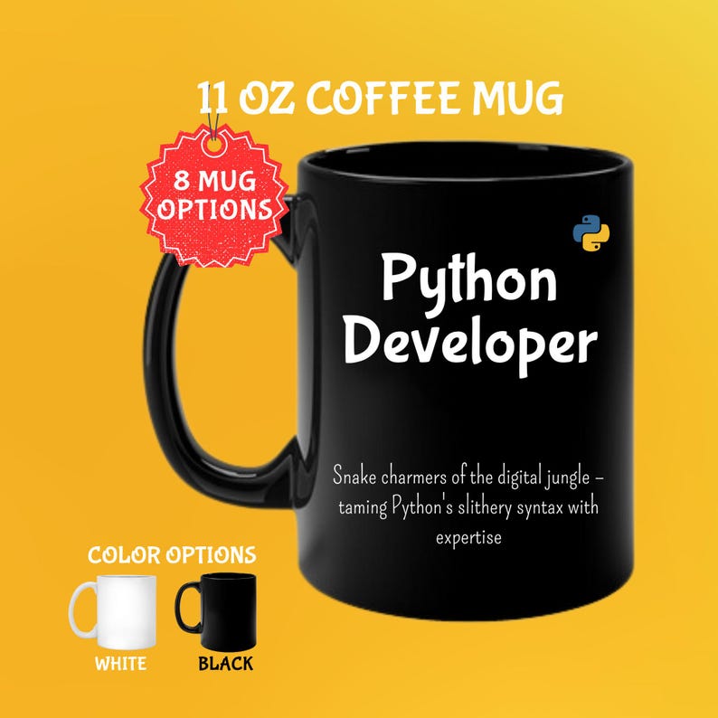 Python Coding Tasse: Tanke deinen Code mit Koffein - Ideales Geschenk für Python Programmierer & Programmierer Bild 1