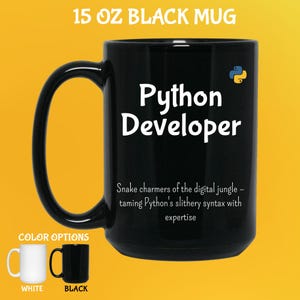 Python Coding Tasse: Tanke deinen Code mit Koffein - Ideales Geschenk für Python Programmierer & Programmierer Bild 2
