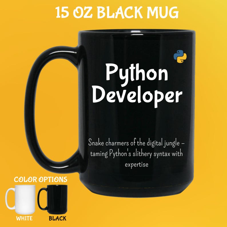 Python Coding Tasse: Tanke deinen Code mit Koffein - Ideales Geschenk für Python Programmierer & Programmierer Bild 2