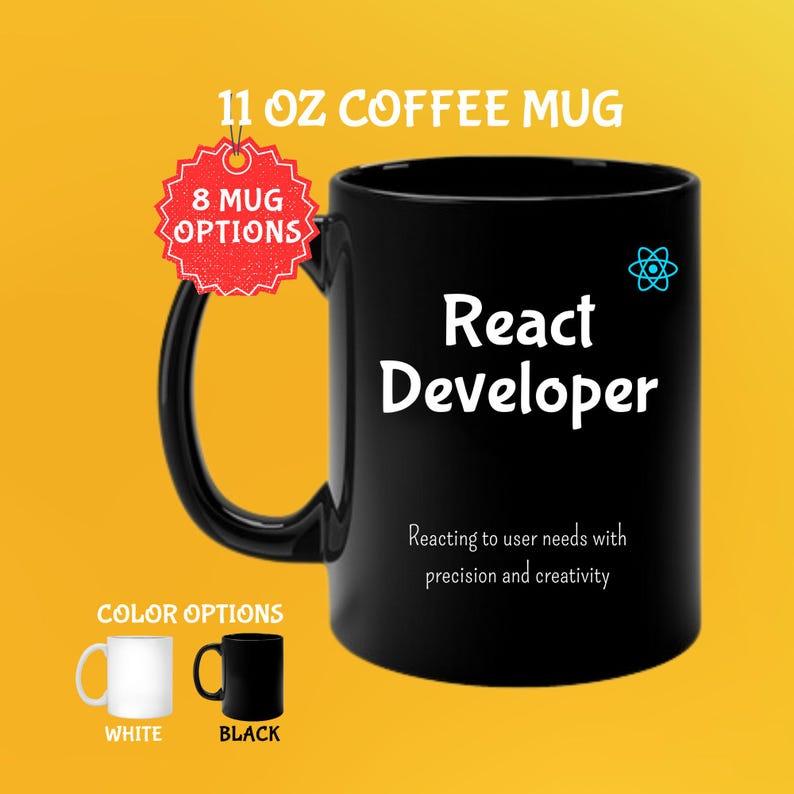 ReactJS Kaffeebecher: Frontend Entwickler Geschenk Bild 1