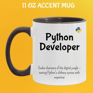 Python Coding Tasse: Tanke deinen Code mit Koffein - Ideales Geschenk für Python Programmierer & Programmierer 11 Oz Black handle