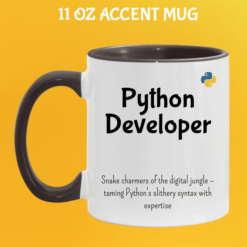 Python Coding Tasse: Tanke deinen Code mit Koffein - Ideales Geschenk für Python Programmierer & Programmierer 11 Oz Black handle