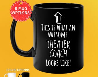 Taza de cerámica "Entrenador de Teatro": Regalo para profesores de teatro
