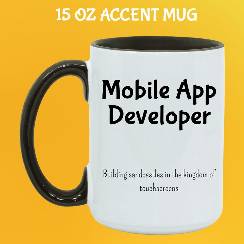 Tazza per sviluppatori Android: regalo per programmatori, umorismo informatico 15 Oz Black Handle