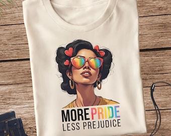 More Pride Less Prejudice Shirt, Pride Month Shirt, LGBTQ Shirt, Proud Ally Shirt, LGBTQ Gift, Lesbian Shirt, Pride Parade Tee, LGBTQ Pride