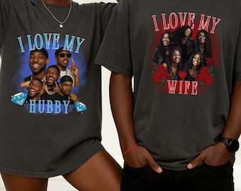 Custom Bootleg Photo Shirt,Personalized Girlfriend Or Boyfriend Face Tee,Funny Anniversary Gift,Custom Image Wife Husband Shirt For Birthday