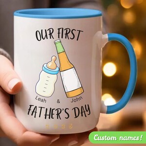 1st Time Dad Gift, Happy First Fathers Day Mug, Custom Gift for Dad, Personalized First Fathers Day Gift, Dad, Personalized Father&#39;s Day Mug