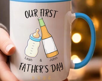 1st Time Dad Gift, Happy First Fathers Day Mug, Custom Gift for Dad, Personalized First Fathers Day Gift, Dad, Personalized Father's Day Mug