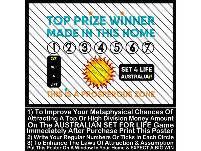 SET FOR LIFE Australia / Win Annuity Jackpot or High Division Prize on