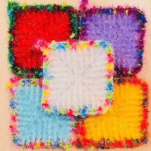 Dish Scrubbers ( 5 count ) |  Random colors | Crochet Dish Scrubber | Great housewarming
